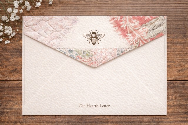 The Hearth Letter Summer Quilt Stationery Set envelope